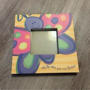 Pink, Yellow and Green Butterfly Frame